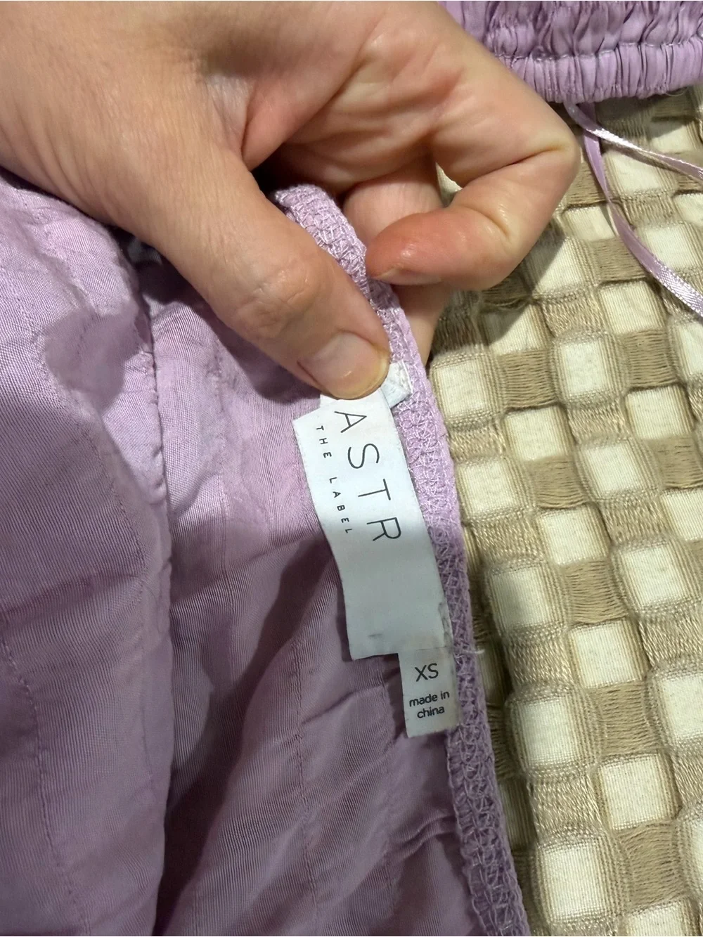 ASTR The Label Lavender Puff-Sleeve Button Front Top
